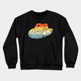 Cowboy Hat Desert Canyon Crewneck Sweatshirt